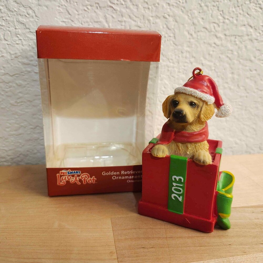 LNWB Petsmart Luv A Pet 2013 Golden Retriever Christmas Ornament | Puppy Dog
